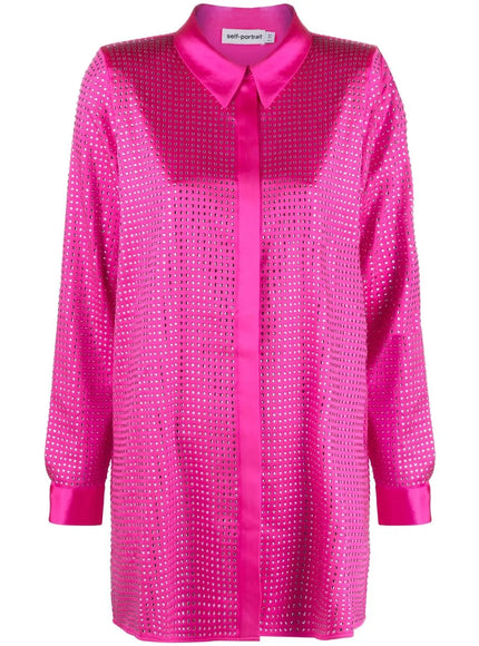 Self-Portrait Embellished Buttoned Shirt