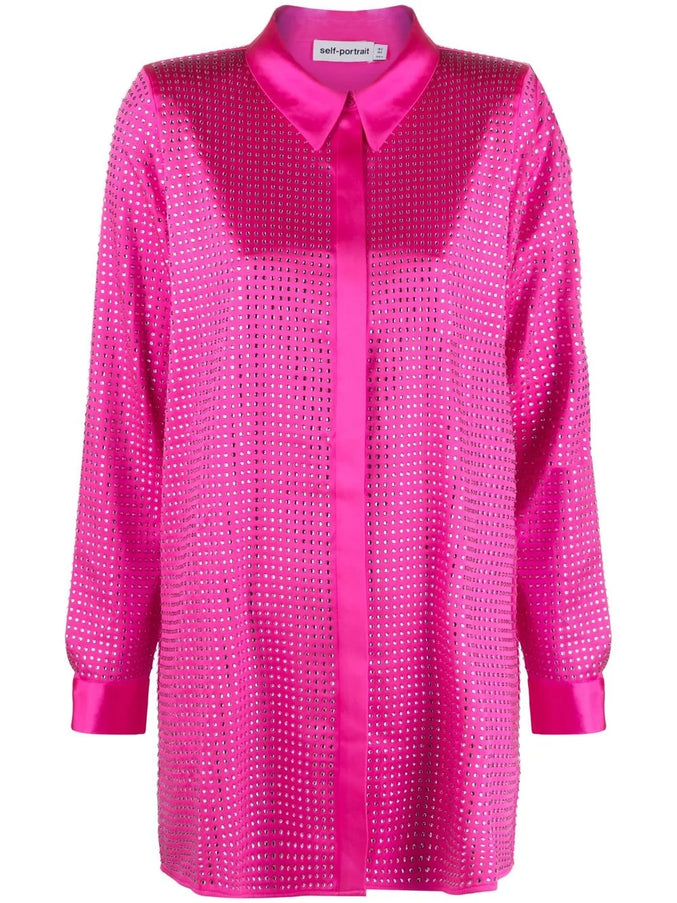 Self-Portrait Embellished Buttoned Shirt