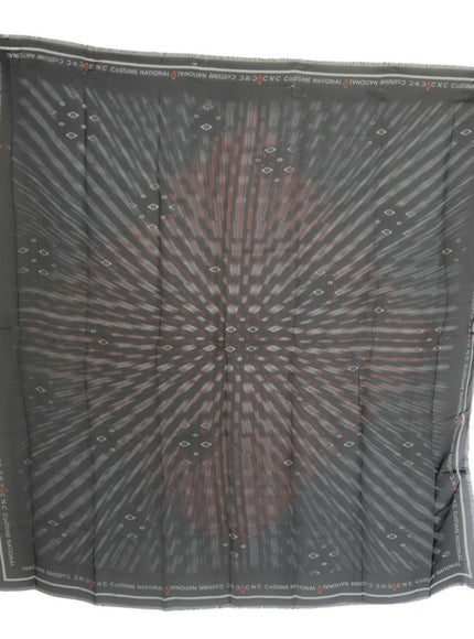 a square scarf with a design on it