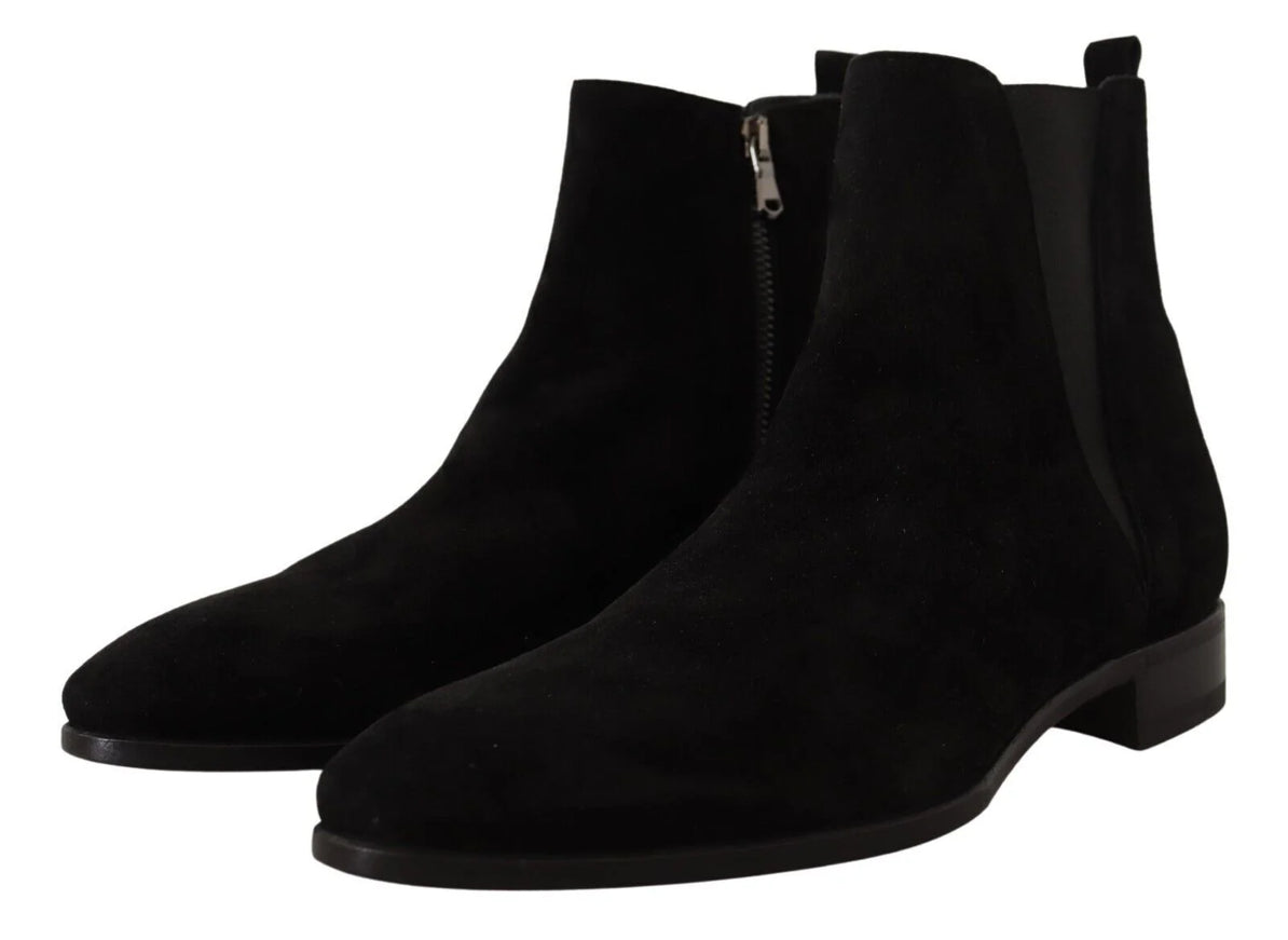 Dolce & Gabbana Black Suede Chelsea Boot