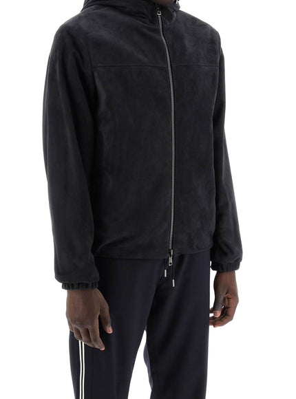 Moncler reversible suede frejus jacket in