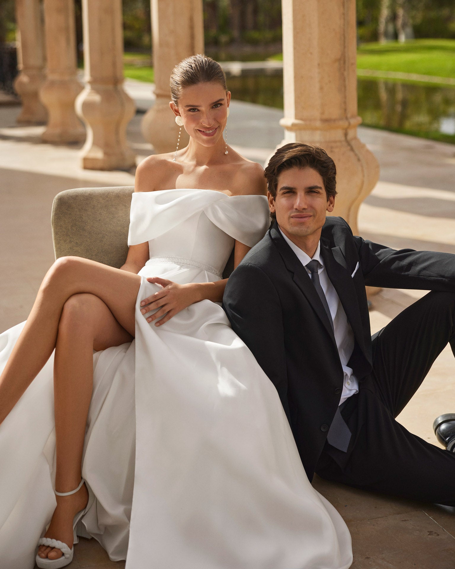 Rosa Clar Couture Orbe Wedding Dress | Two-Piece A-Line Gown, US 10 Rosa Clar Couture Orbe Wedding Dress | Two-Piece A-Line Gown, US 10