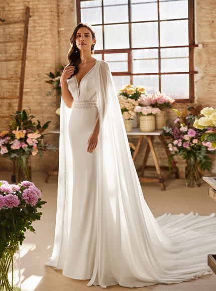 Xaria – Rosa Clará Two-Piece Crepe Wedding Dress
