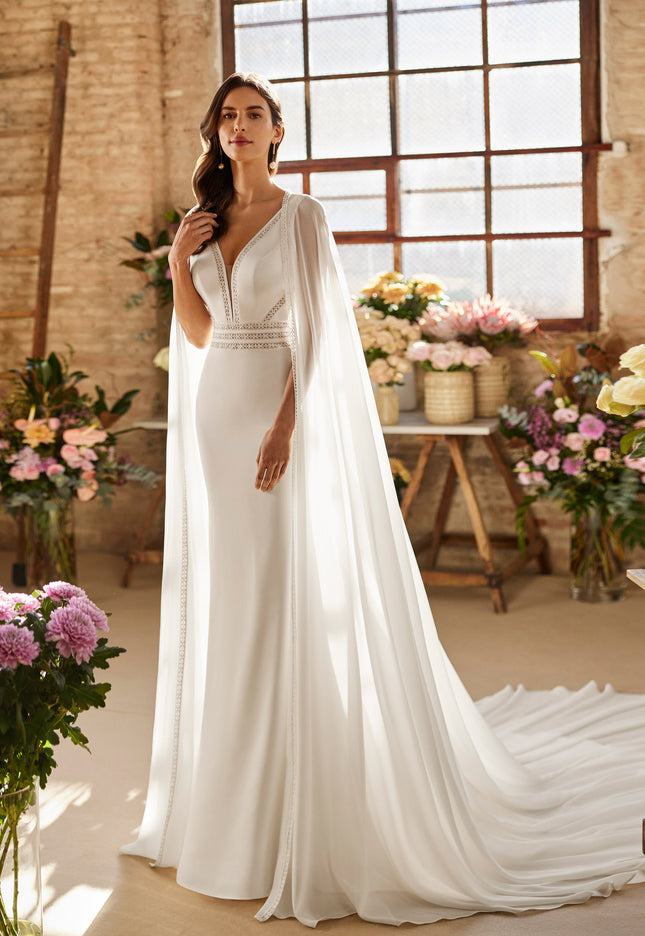 Xaria – Rosa Clará Two-Piece Crepe Wedding Dress