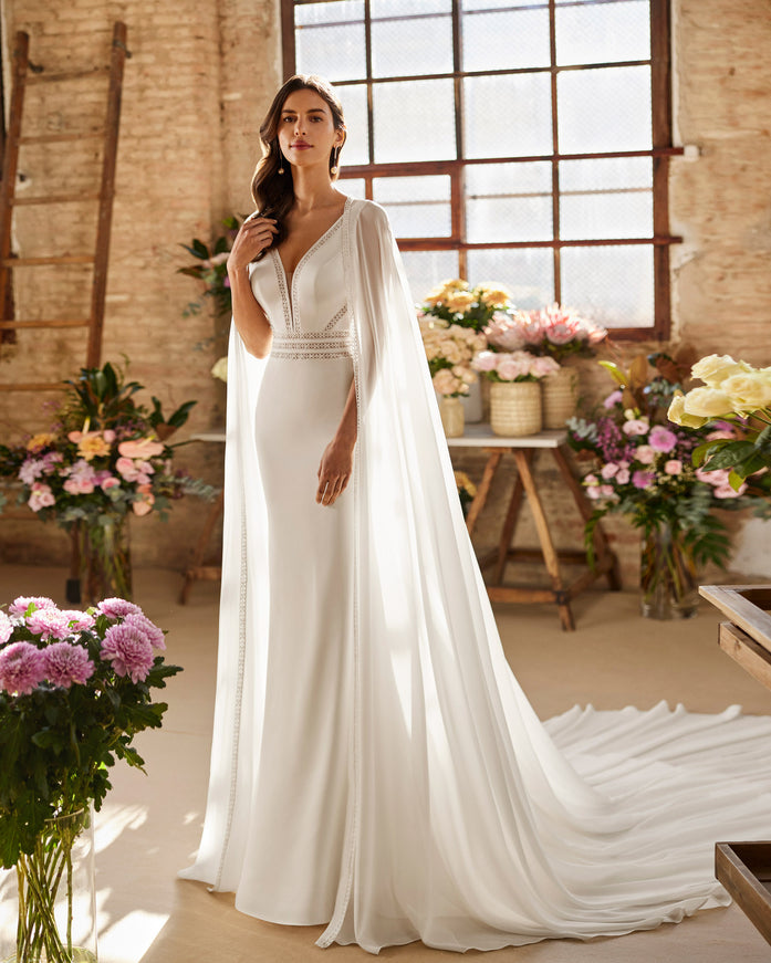 Xaria – Rosa Clará Two-Piece Crepe Wedding Dress