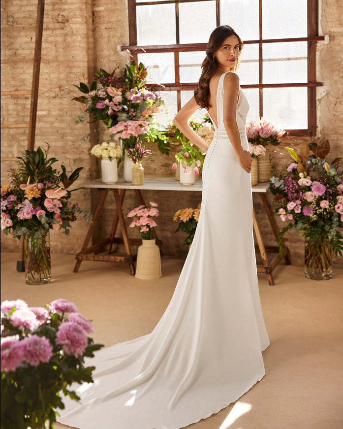 Xaria – Rosa Clará Two-Piece Crepe Wedding Dress
