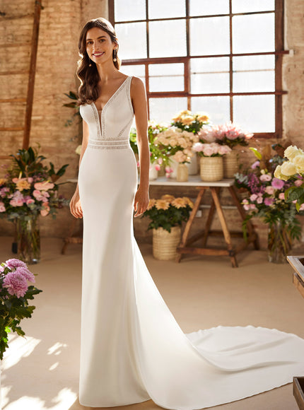Xaria – Rosa Clará Two-Piece Crepe Wedding Dress