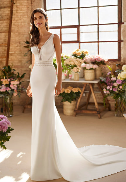 Xaria – Rosa Clará Two-Piece Crepe Wedding Dress