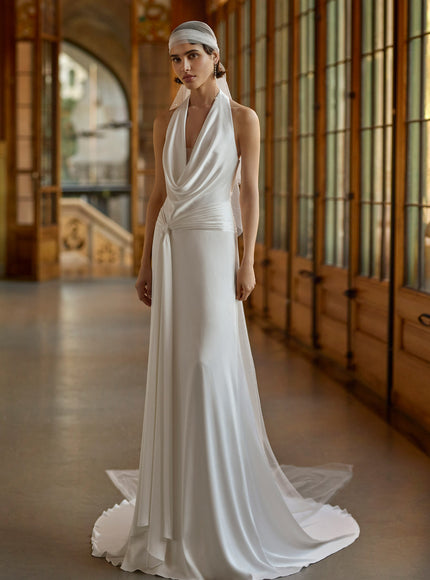 Rosa Clará Gatsby Bina Straight Satin Wedding Dress