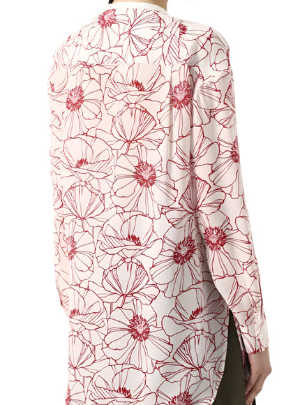 Loro Piana Floral Silk Popover Shirt