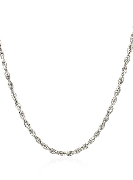 2.0mm 14k White Gold Light Rope Chain - Ellie Belle