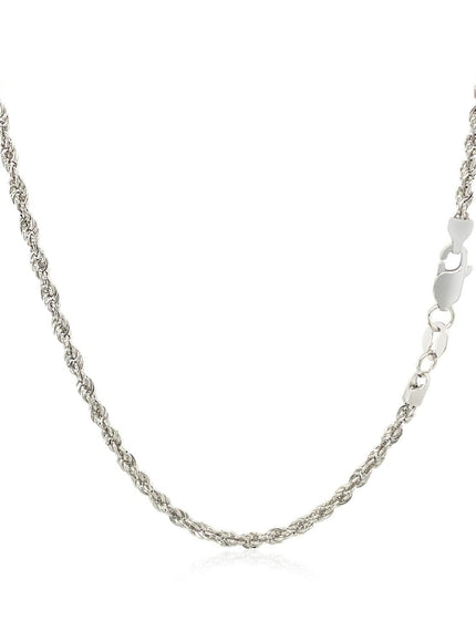 2.0mm 14k White Gold Light Rope Chain - Ellie Belle