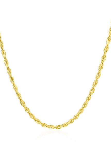 2.0mm 14k Yellow Gold Light Rope Chain - Ellie Belle