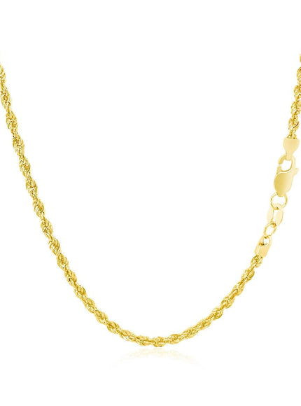 2.0mm 14k Yellow Gold Light Rope Chain - Ellie Belle