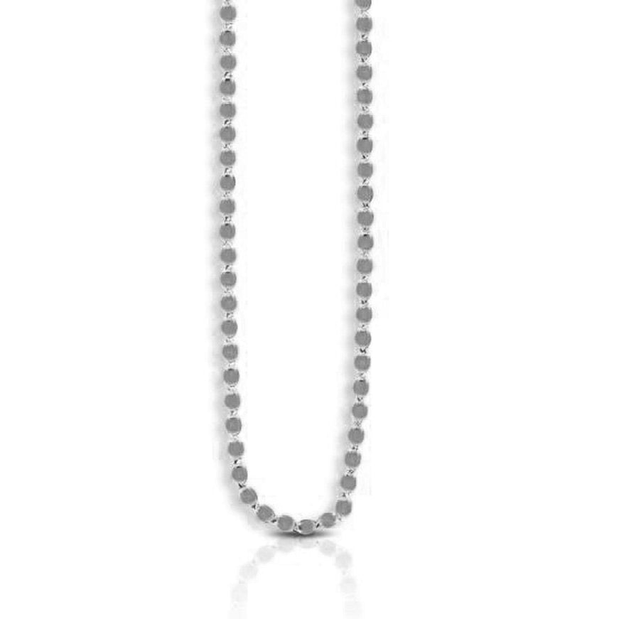 2.2mm 14k White Gold Oval Mirror Chain - Ellie Belle