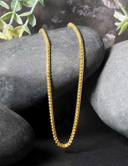 2.2mm 14k Yellow Solid Gold Diamond Cut Round Franco Chain - Ellie Belle