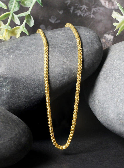 2.2mm 14k Yellow Solid Gold Diamond Cut Round Franco Chain - Ellie Belle