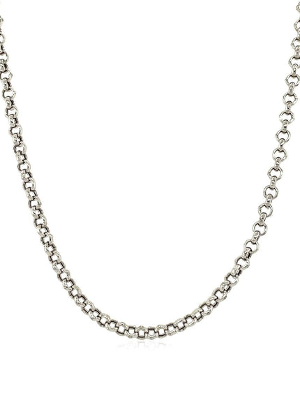 2.3mm 10k White Gold Rolo Chain - Ellie Belle