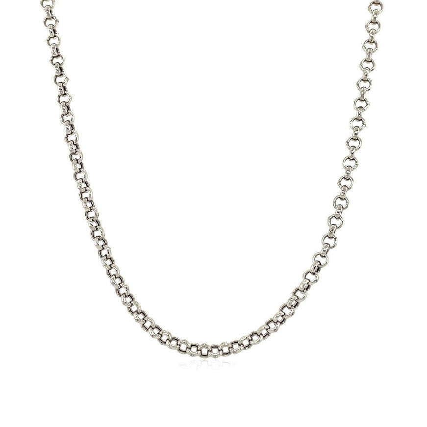 2.3mm 10k White Gold Rolo Chain - Ellie Belle