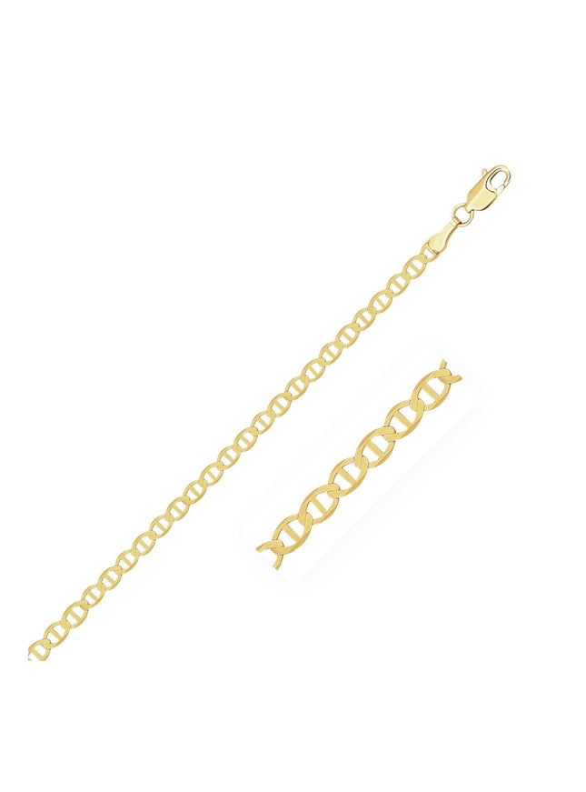 2.3mm 10k Yellow Gold Mariner Link Bracelet - Ellie Belle