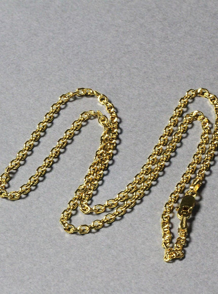 2.3mm 14k Yellow Gold Diamond Cut Cable Link Chain - Ellie Belle