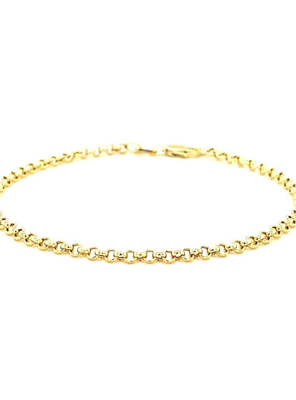 2.3mm 14k Yellow Gold Rolo Bracelet - Ellie Belle