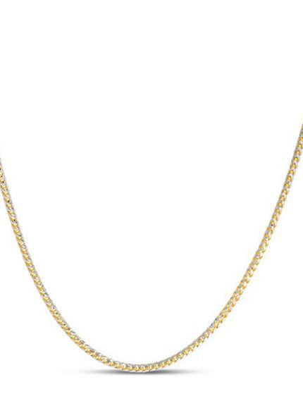 2.3mm 14k Yellow Gold Round Pave Franco Chain - Ellie Belle