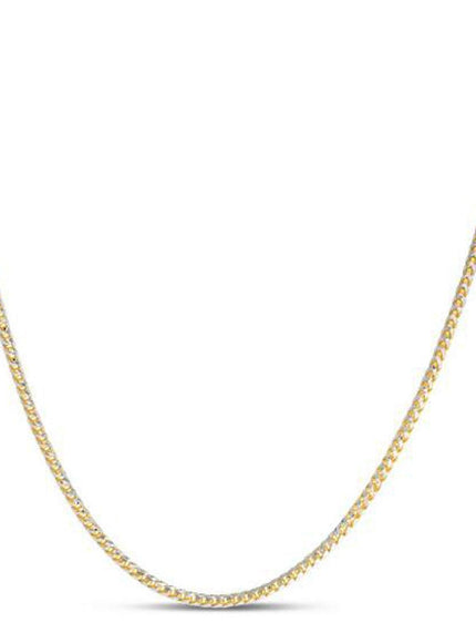 2.3mm 14k Yellow Gold Round Pave Franco Chain - Ellie Belle