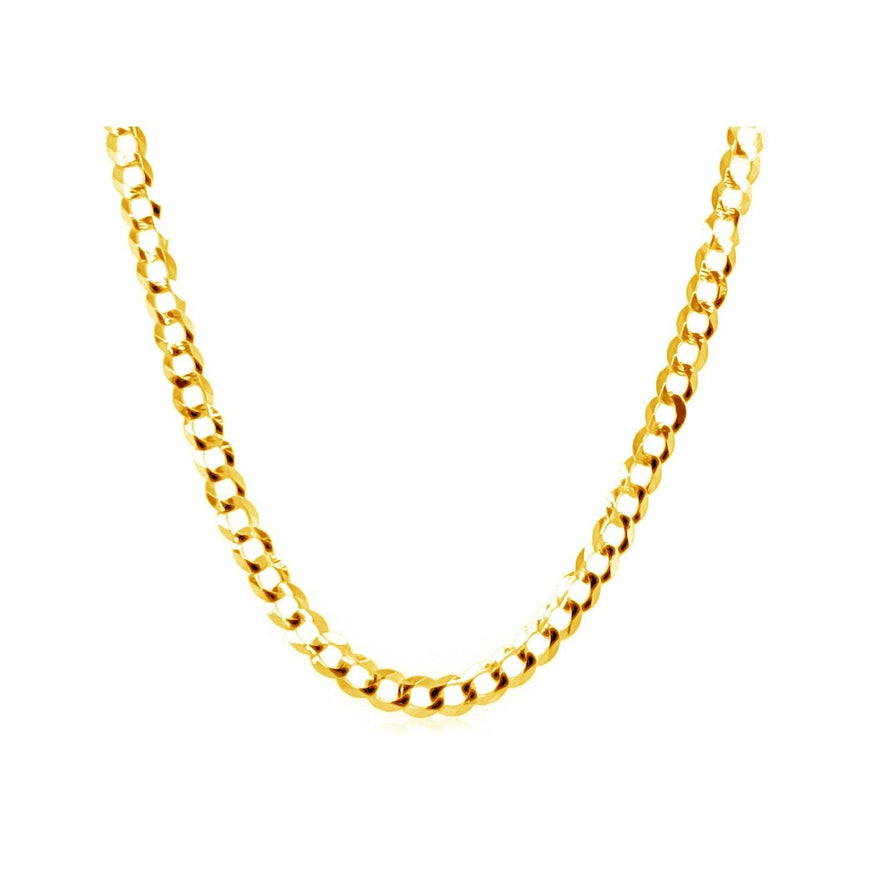 2.4mm 10k Yellow Gold Curb Chain - Ellie Belle