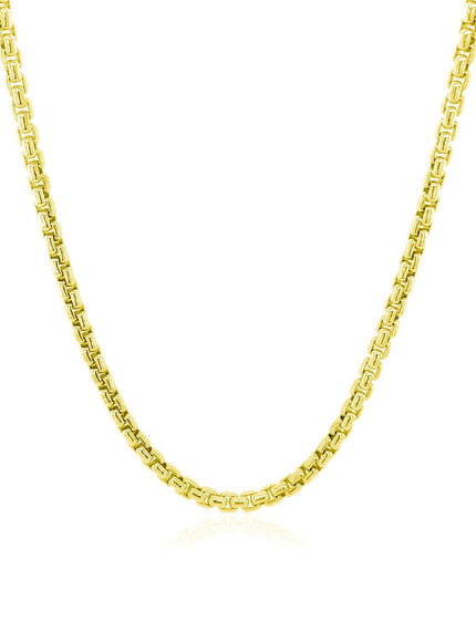 2.4mm 14k Yellow Gold Round Box Chain - Ellie Belle