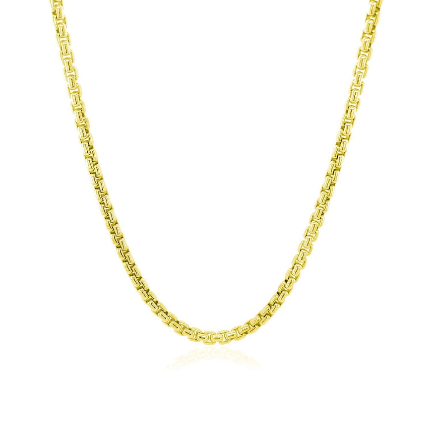 2.4mm 14k Yellow Gold Round Box Chain - Ellie Belle