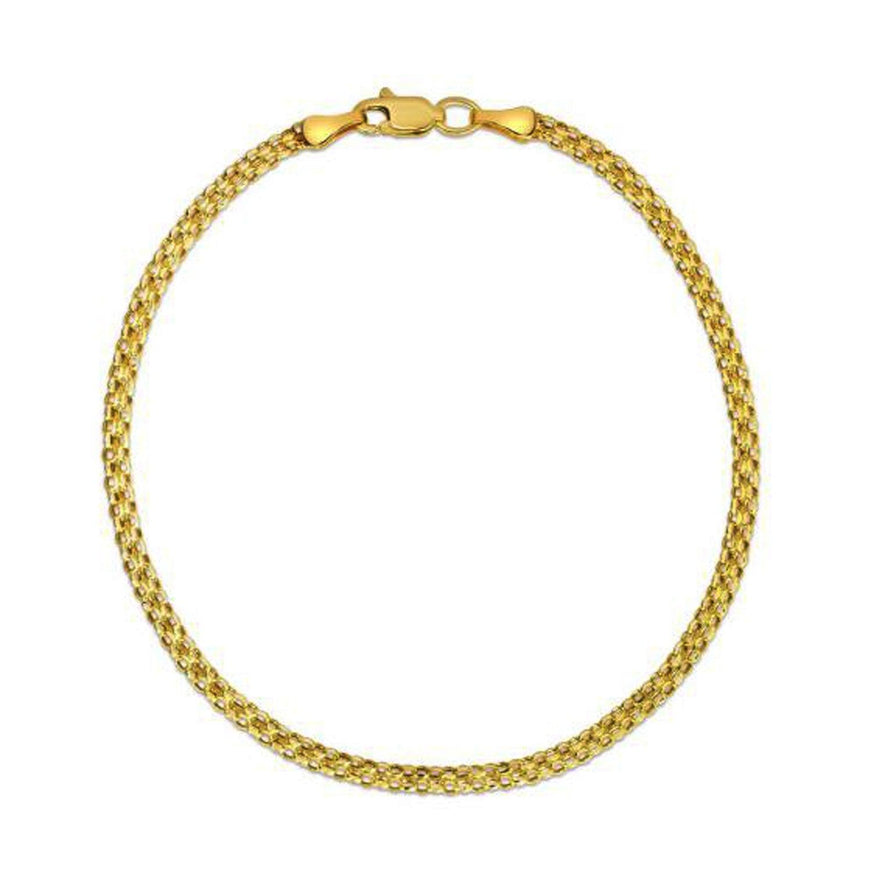 2.5mm 14k Yellow Gold Bismark Bracelet - Ellie Belle