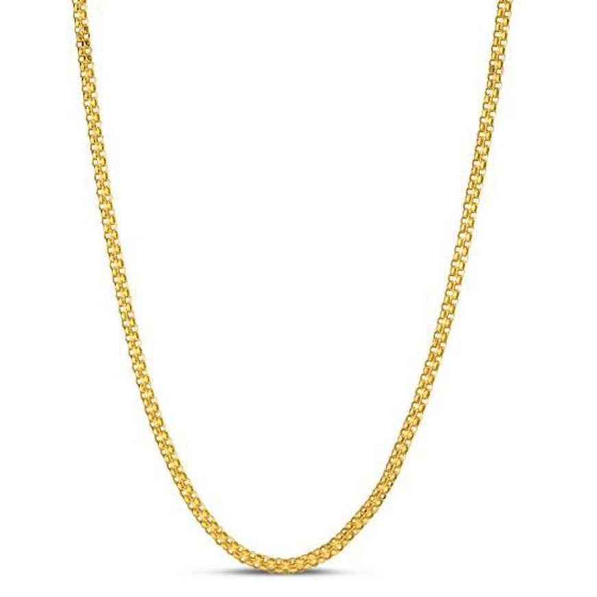 2.5mm 14k Yellow Gold Bismark Chain - Ellie Belle