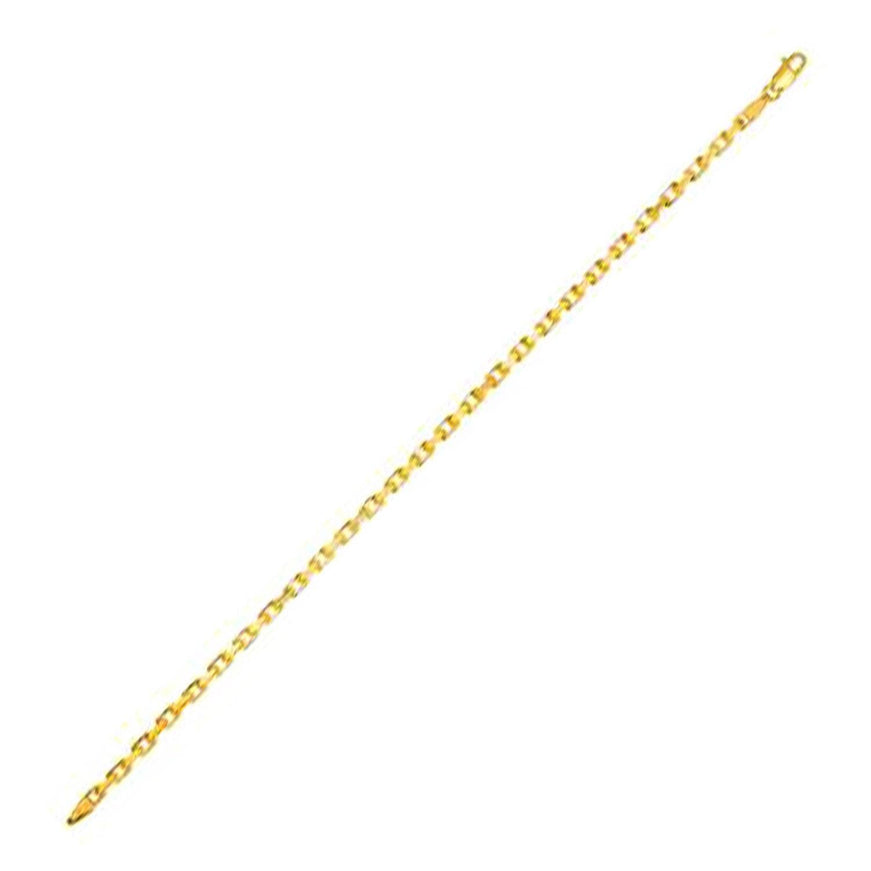 2.5mm 14k Yellow Gold French Cable Chain Bracelet - Ellie Belle