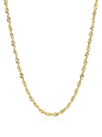 2.5mm 14k Yellow Gold Light Rope Chain - Ellie Belle