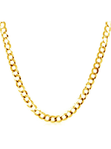 2.6mm 14k Yellow Gold Solid Curb Chain - Ellie Belle