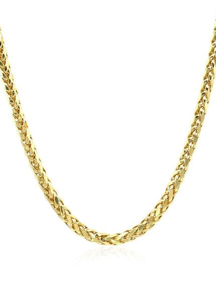 2.7mm 14k Yellow Gold Lite Diamond Cut Round Franco Chain - Ellie Belle