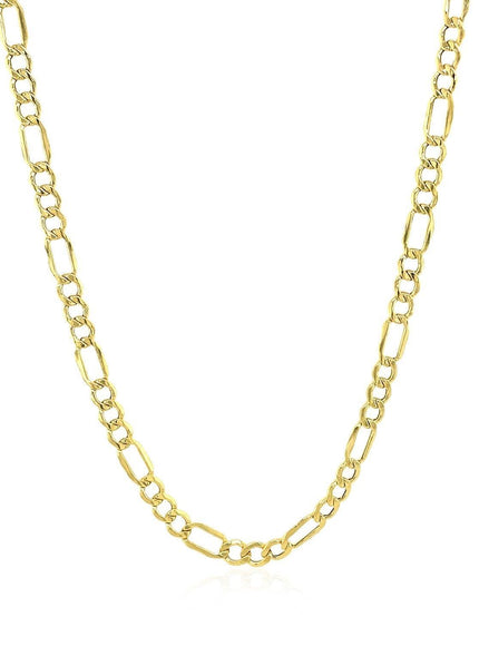 2.8mm 10k Yellow Gold Lite Figaro Chain - Ellie Belle