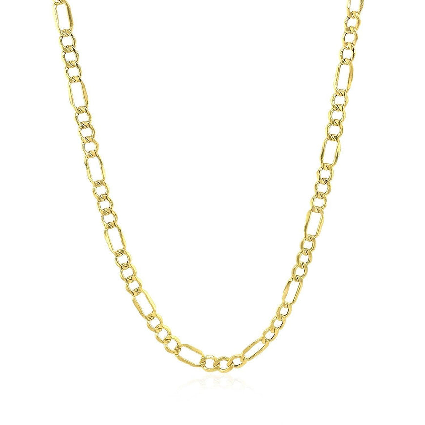 2.8mm 10k Yellow Gold Lite Figaro Chain - Ellie Belle