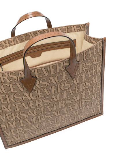 Versace Allover Top Handle Tote Bag