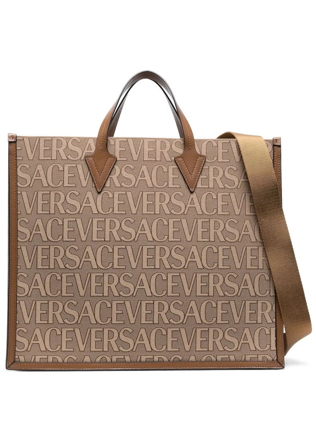 Versace Allover Top Handle Tote Bag