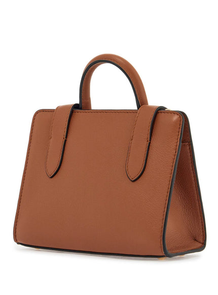 Strathberry Nano Tote In Chestnut Leather Bag