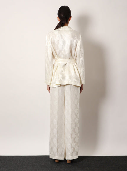 Fendi Jacquard Silk Blazer With Floral Motif