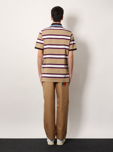 Gucci Striped Cotton Polo Shirt