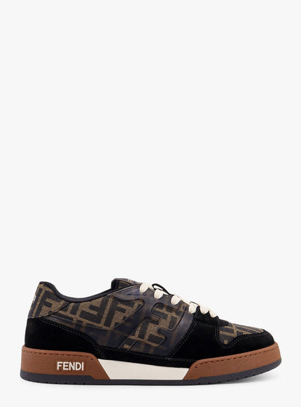 Fendi Fendi Match Ff Jacquard And Suede Sneakers Nero+Tabacc.nero+Ice