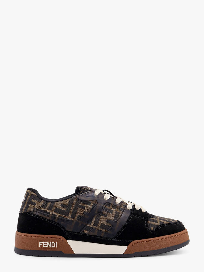 Fendi Fendi Match Ff Jacquard And Suede Sneakers Nero+Tabacc.nero+Ice