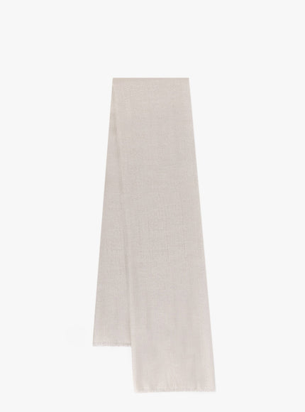 Brunello Cucinelli Cashmere And Silk Blend Scarf Uni Bianco
