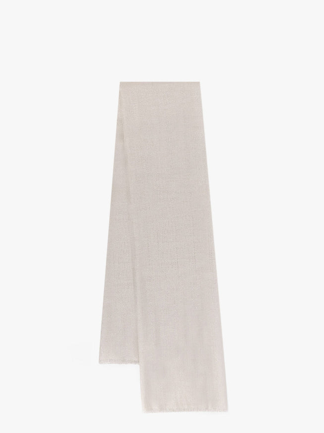 Brunello Cucinelli Cashmere And Silk Blend Scarf Uni Bianco