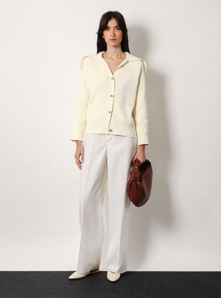 Bottega Veneta Wool Wide Leg Trouser