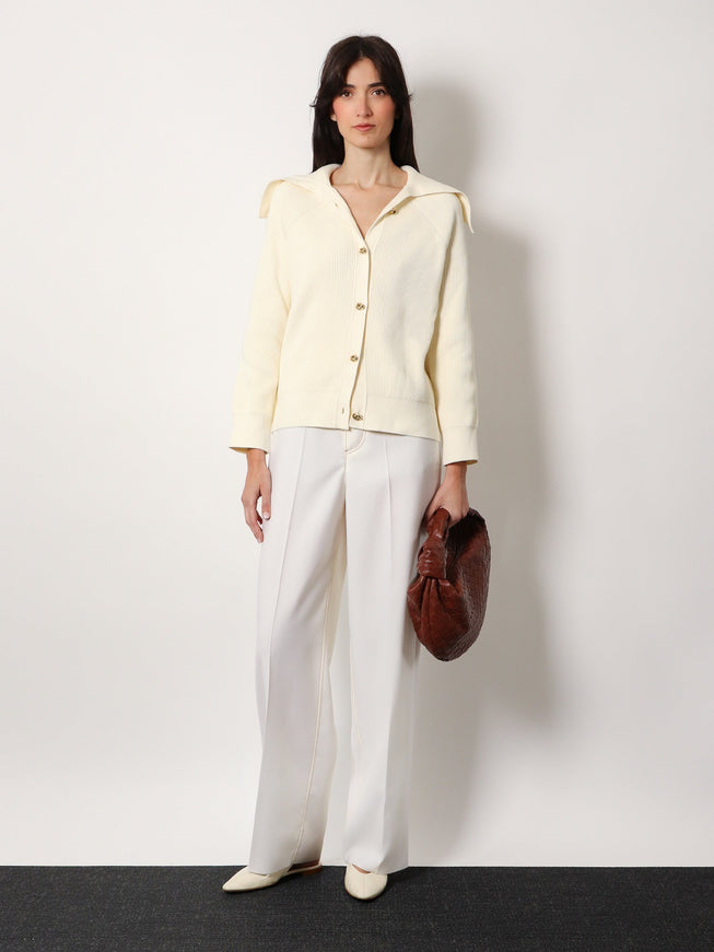 Bottega Veneta Wool Wide Leg Trouser